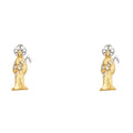 14K 2T SM SANTA MUERTE POST EAR