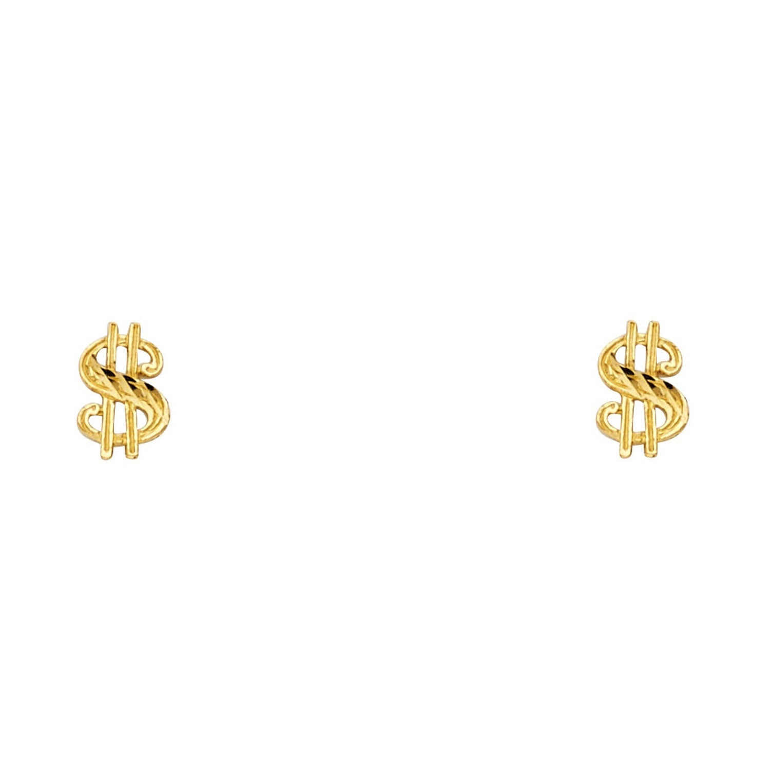 14KY SM $ SYMBOL POST EAR