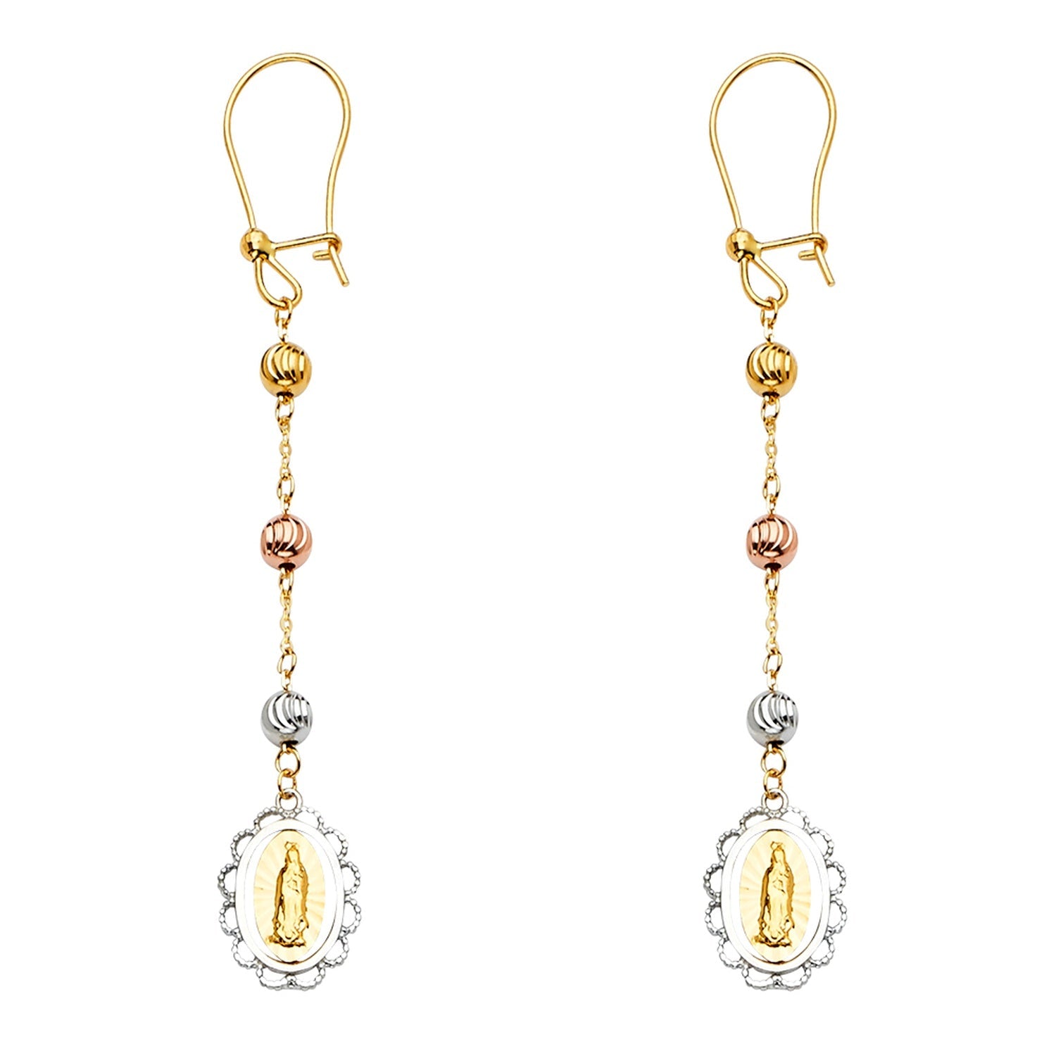 14K 3C GUADALUPE HANGING EAR