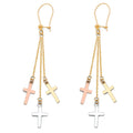 14K 3C 3CROSSES HANGING EAR
