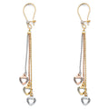 14K 3C 3HEARTS HANGING EARRING