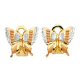 14K 3C B-FLY EAR W CLIP LOCK