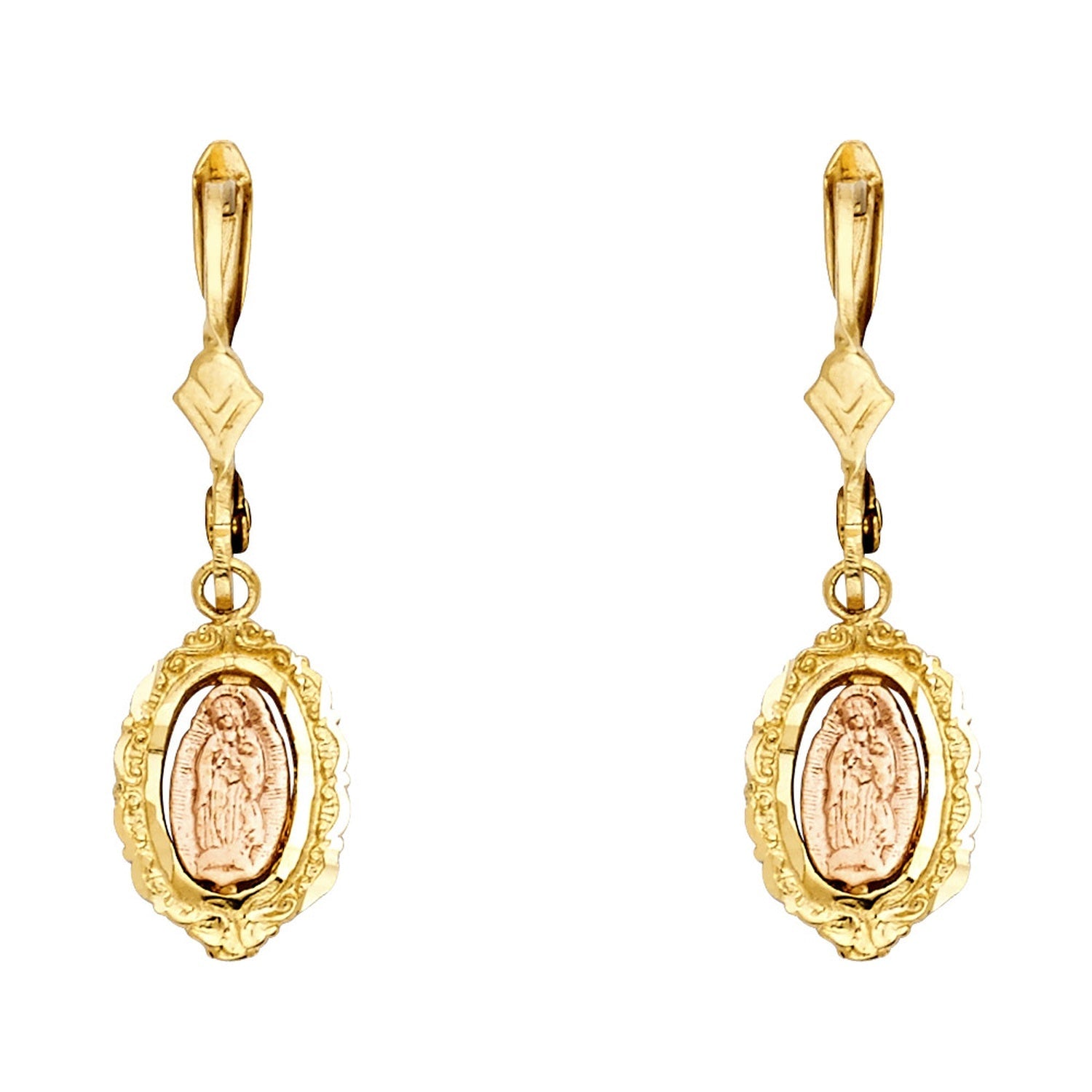 14K 2C DANGLE GUADALUPE EAR