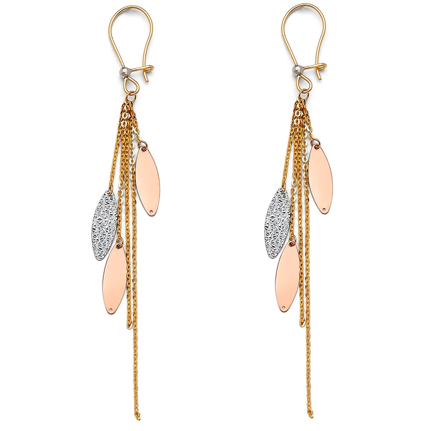 14K 3C DC DANGLE EARRING