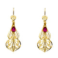 14KY CZ CHANDELIER EARRING