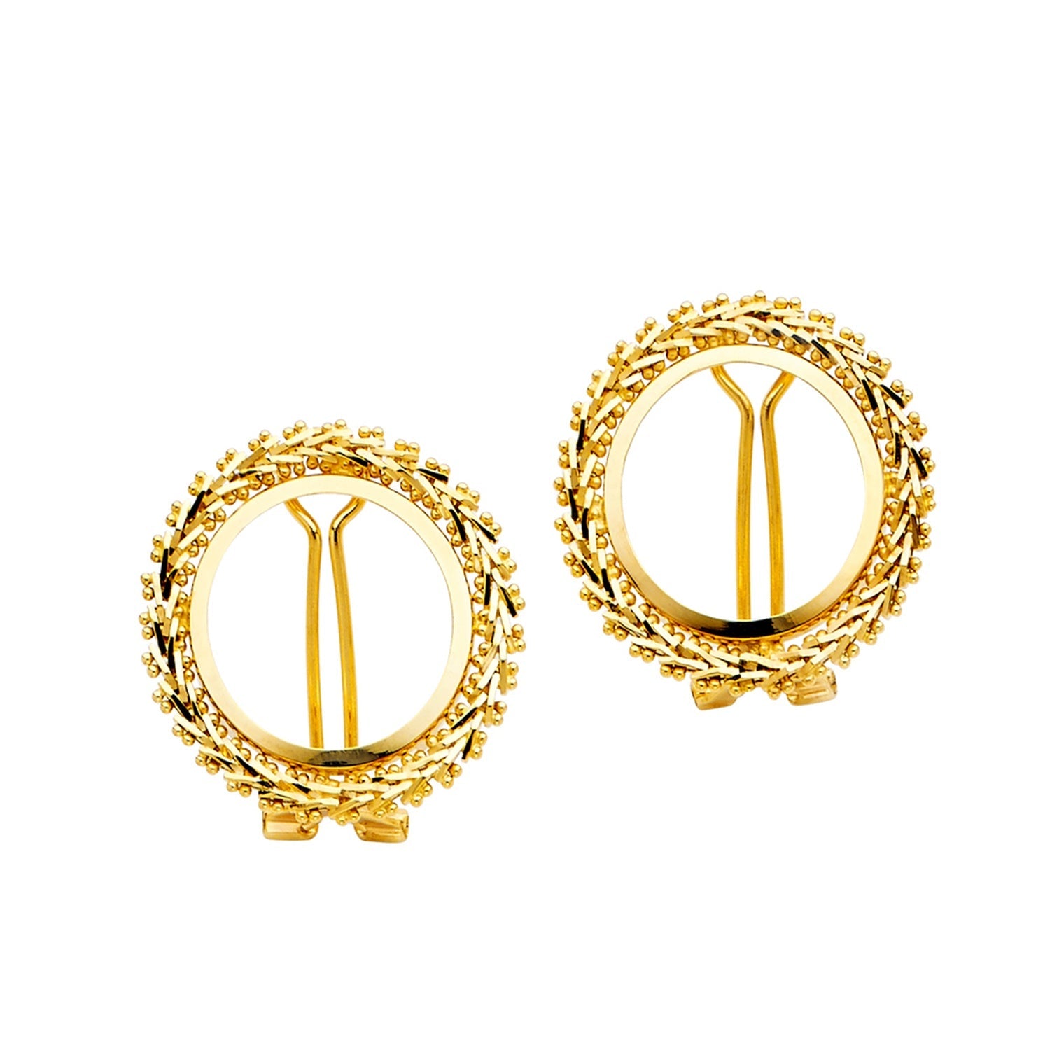 14KY 2 PESOS BOLA EARRING