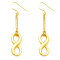14KY HOLLOW INFINITY HANGING EAR