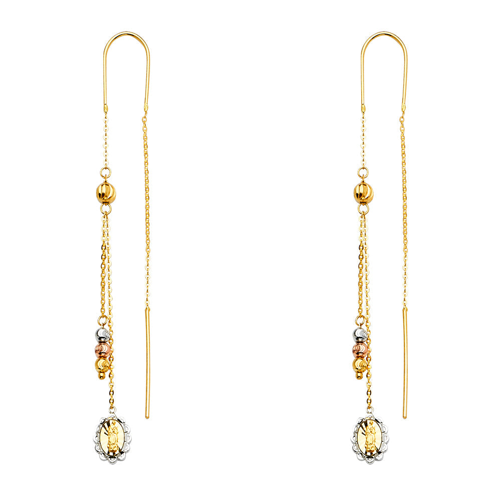 14K 3C HANGING EARRING