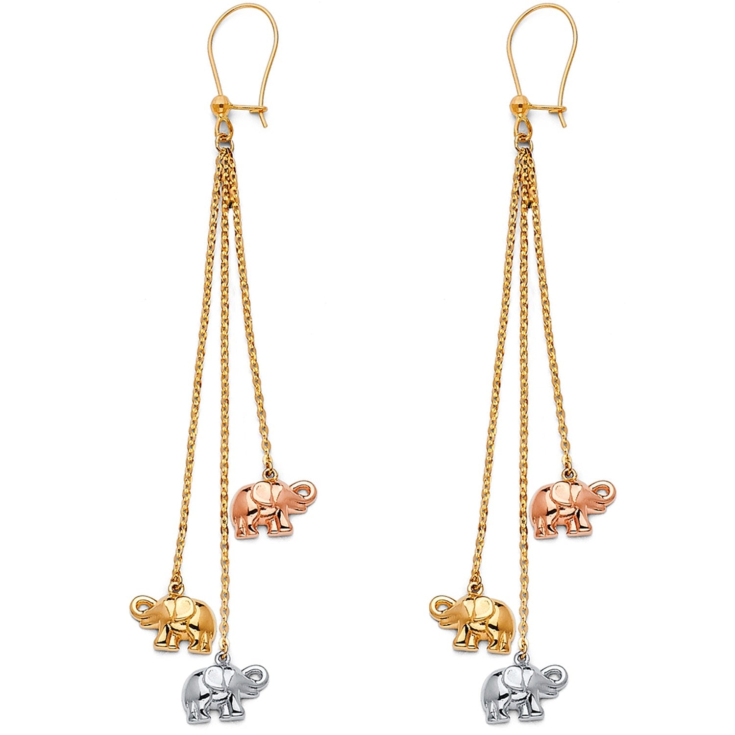 14K 3C HANGING EARRING