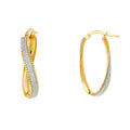 14KY GLITTER U-SHAPE EARRING