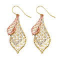 14K 3C Fancy Dangling Earring