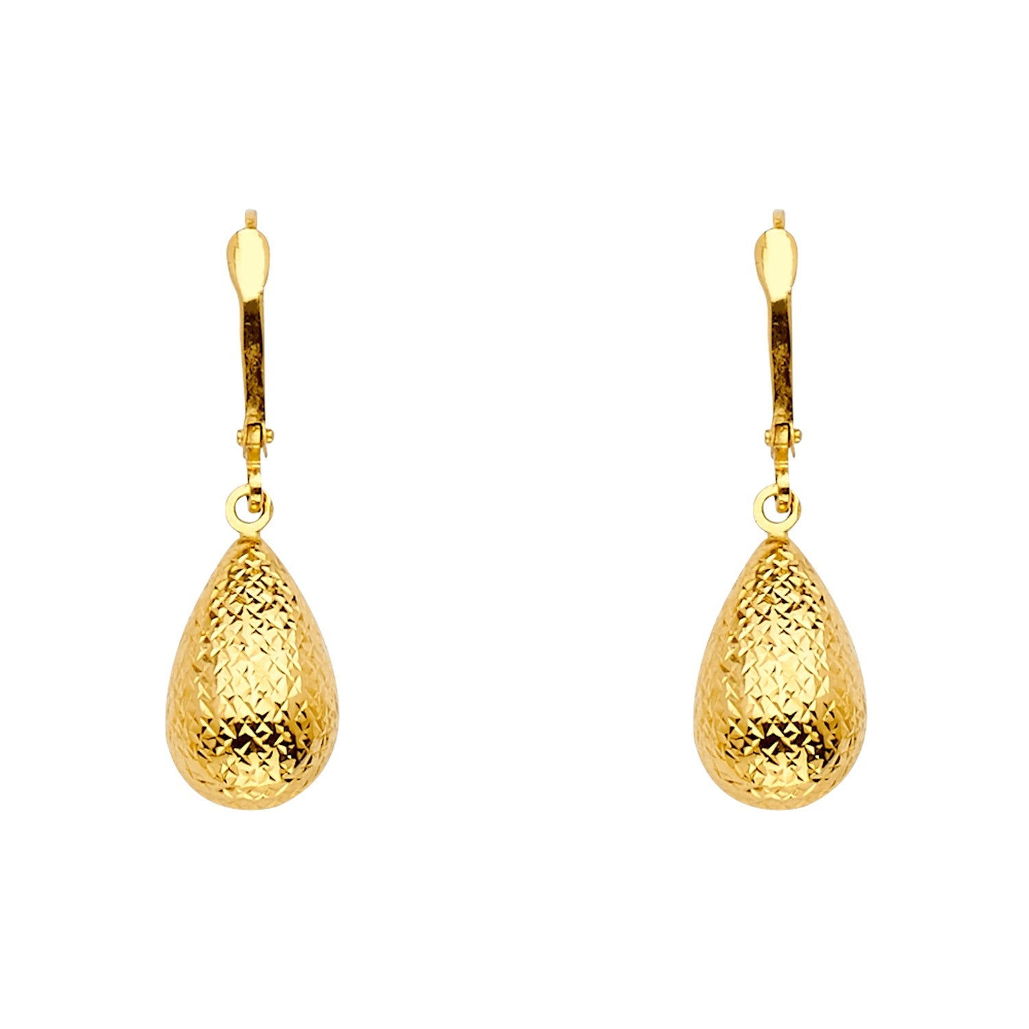 14KY D.C. Tear Drop Earring