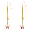 14K 3C 3Butterflies Hanging Earring