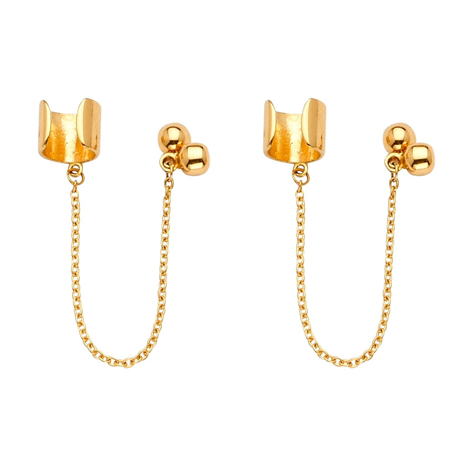 14KY Fancy Chain Earring