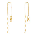 14KY Infinity Front & Back Dangle Earring