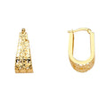 14KY Filigree U Shape Earring