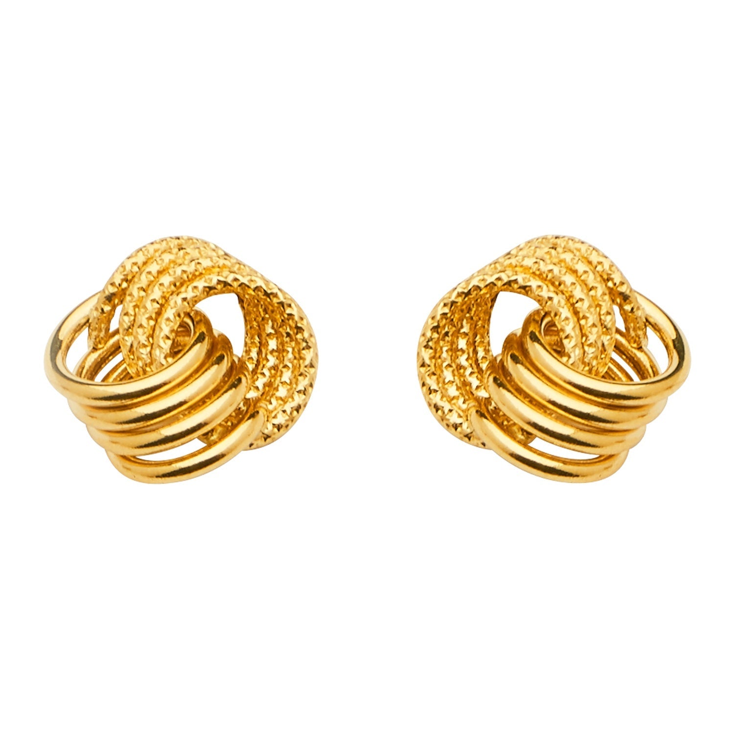 14KY Love Knot Earring w/Push Back