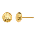 14KY D.C. Flat Round Ball Earring w/Push Back