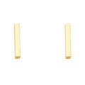 14KY Little Bar Earring w/Push Back