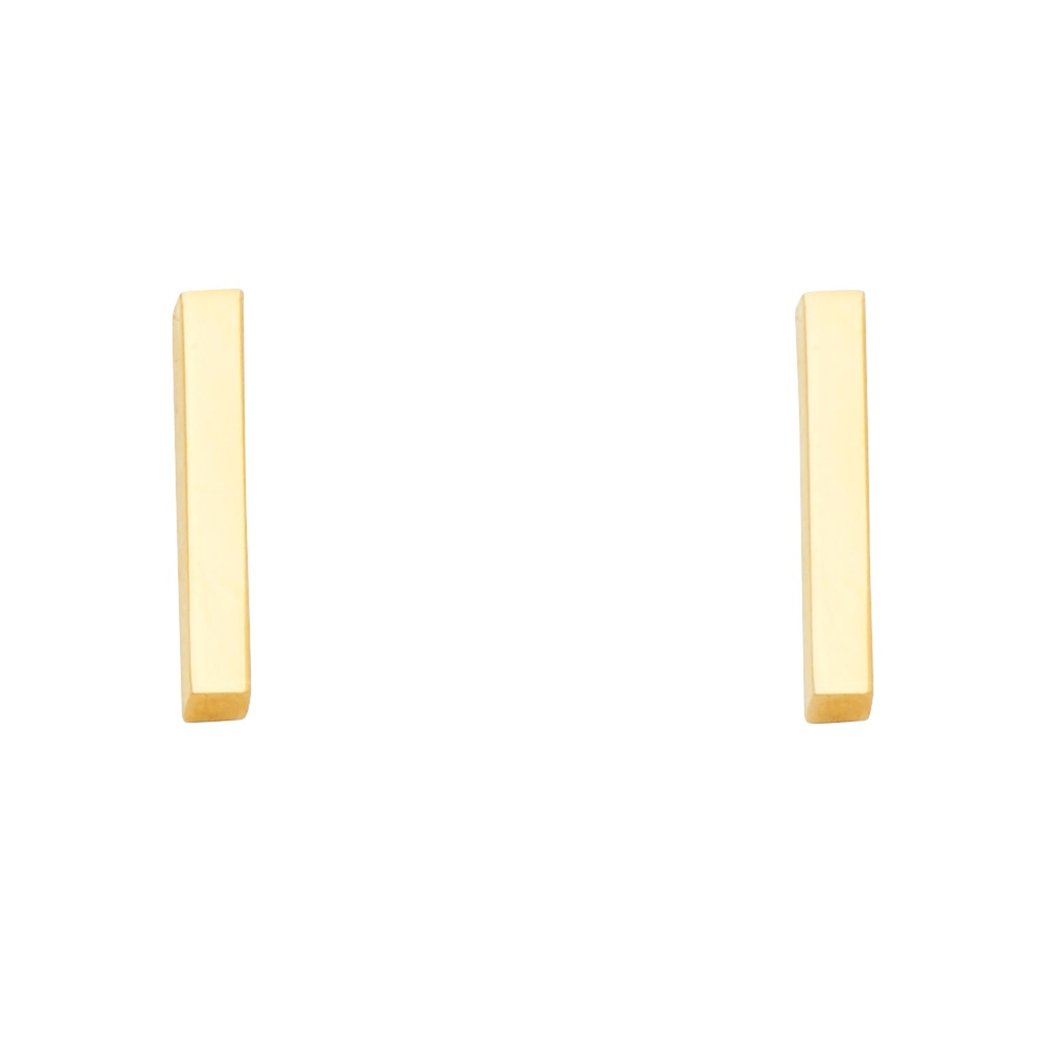 14KY Little Bar Earring w/Push Back