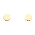 14KY Plain Circle Earring w/Push Back