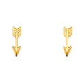 14KY Arrow Earring w/Push Back