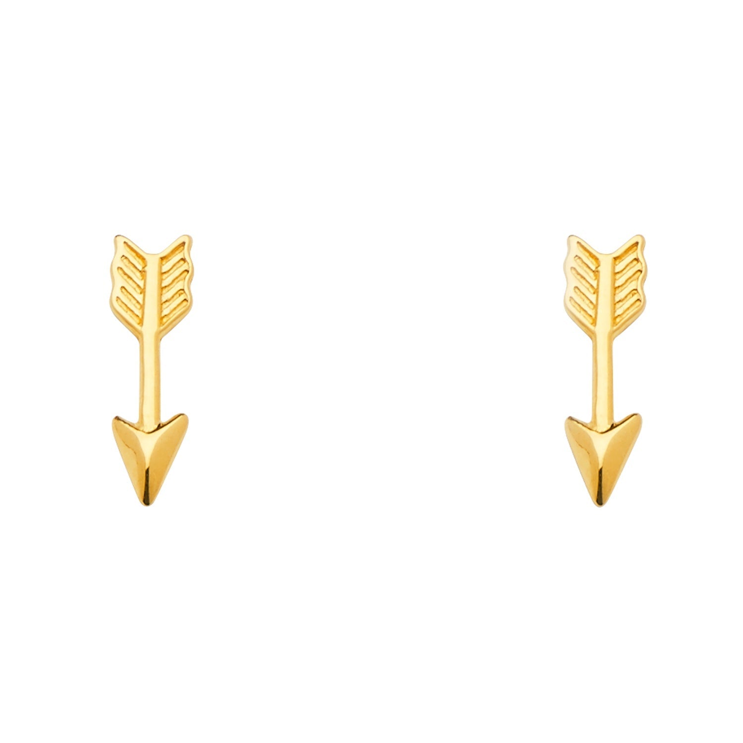 14KY Arrow Earring w/Push Back