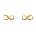 14KY CZ Infinity Earring w/Push Back