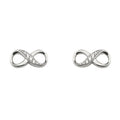 14KW CZ Infinity Earring w/Push Back