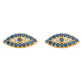 14KY Evil Eye CZ Earring w/Push Back
