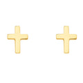 14KY Cross Earring w/Push Back