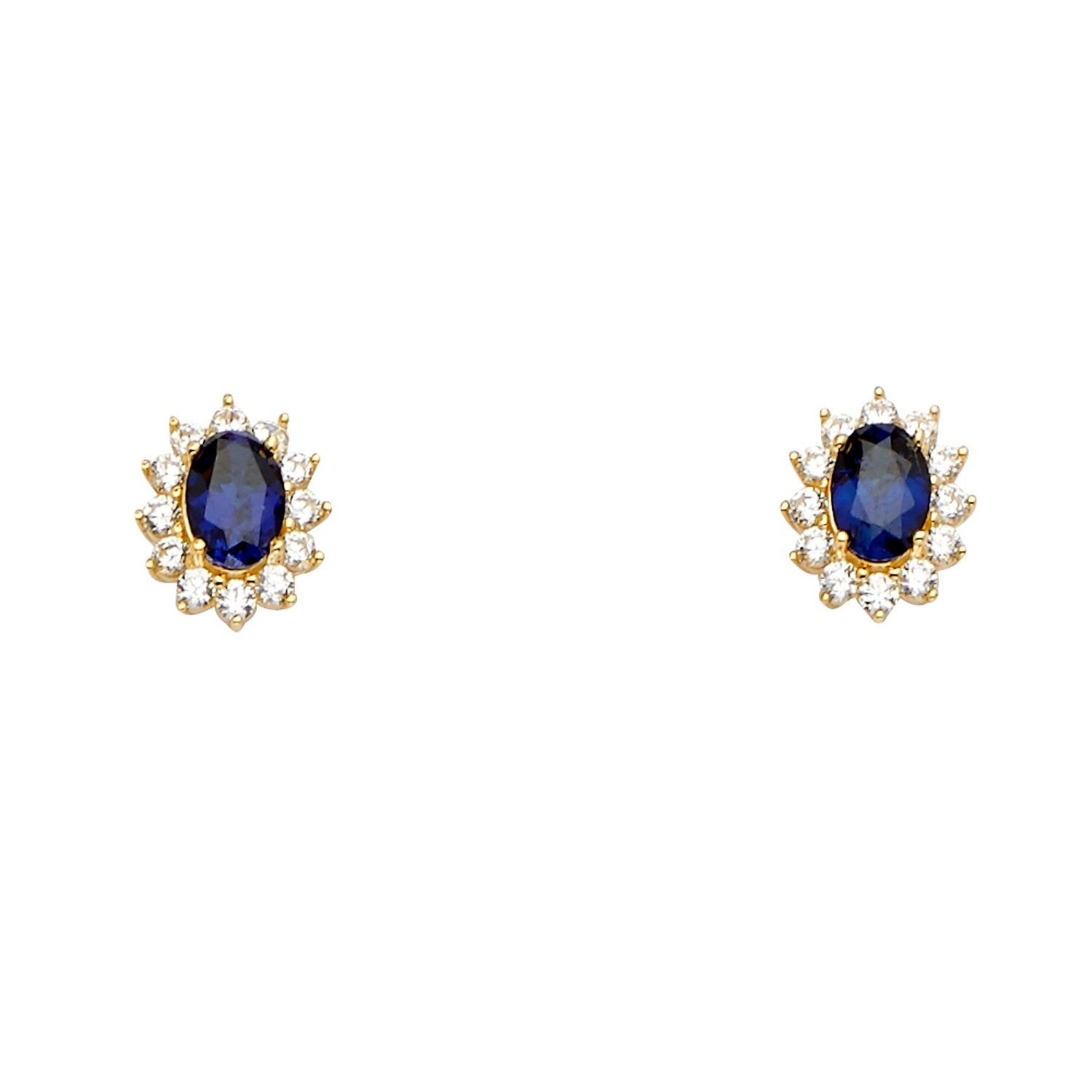 14KY Blue CZ Earring / Set