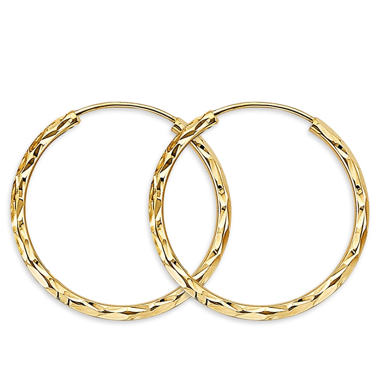 14KY 1.8mm Shiny D.C. Endless Hoop (25mm)