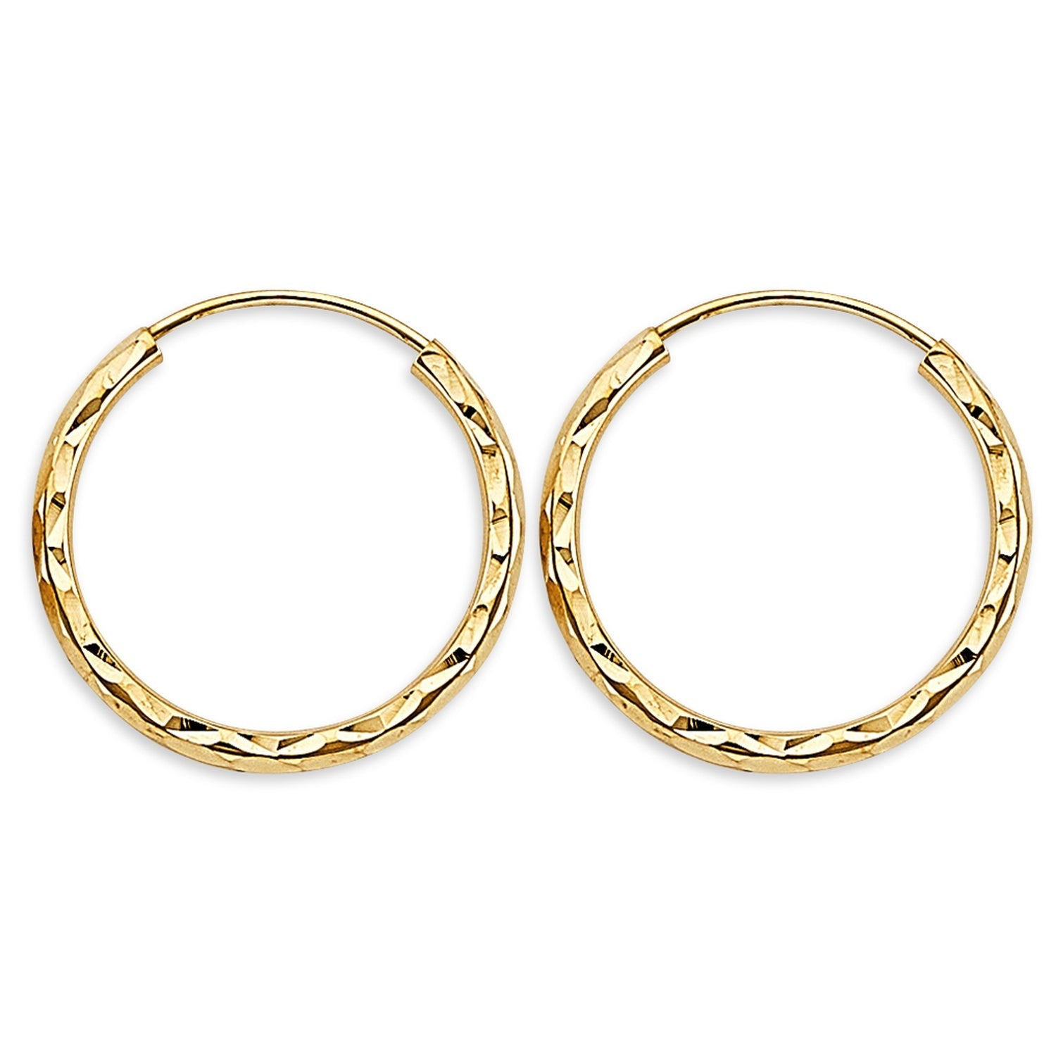 14KY 1.8mm Shiny D.C. Endless Hoop (20mm)