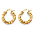 14KY Hollow Twist Hoop Earring