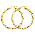 14KY 2.8mm Twisted Hoop Earring