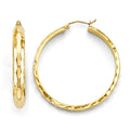 14KY Shiny D.C. Hoop Earring