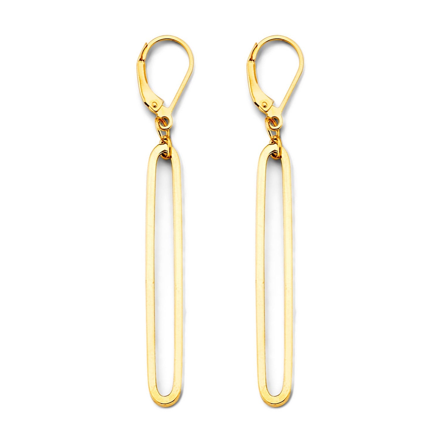 14KY Paperclip Earring (w/ leverback)