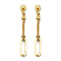 14KY Paperclip Earring (w/ pushback)