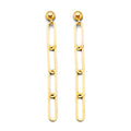 14KY Paperclip Earring (w/ pushback)