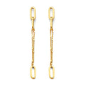 14KY Paperclip Chain Earring (w/ pushback)