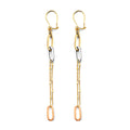 14K 3C Paperclip Chain Earring (w/ leverback)
