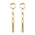 14KY Paperclip Hanging Chain Earring