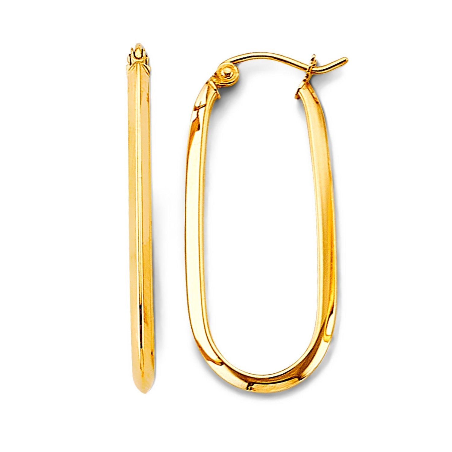 14KY U shape Hoop Earring