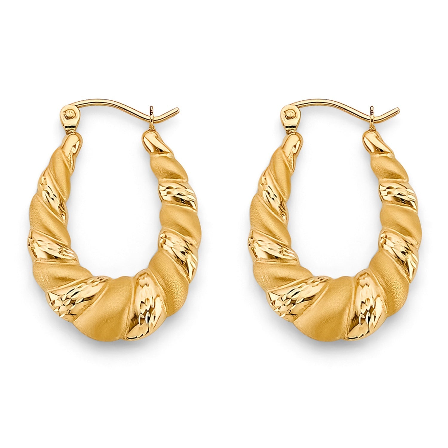 14KY Hollow Hoop Earring