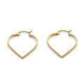 14KY Heart Tube Hoop Earring