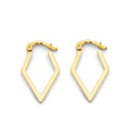 14KY Diamond Shape Hoop Earring