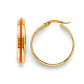 14KY Enamel Round Hoop Earring