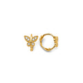 14KY Butterfly CZ Huggies