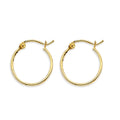 14KY 1mm Tube Hoop Earring